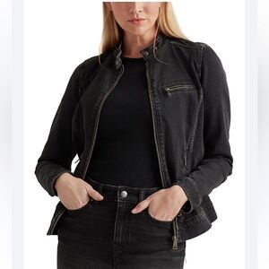 Lauren Black Denim Jacket XL